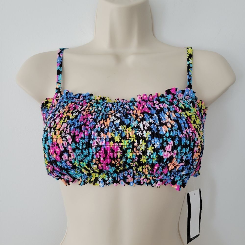 NWT California Waves Juniors Bandeau Bikini Top